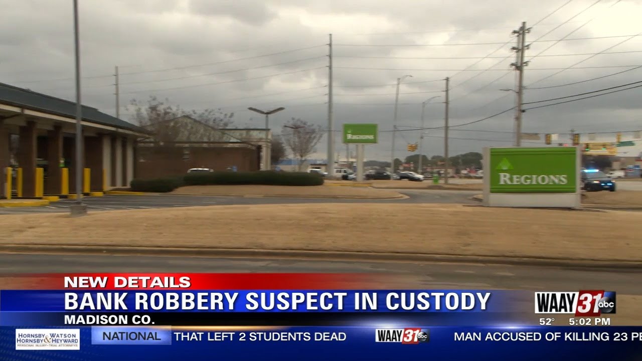 Bank Robbery Suspect In Custody - YouTube