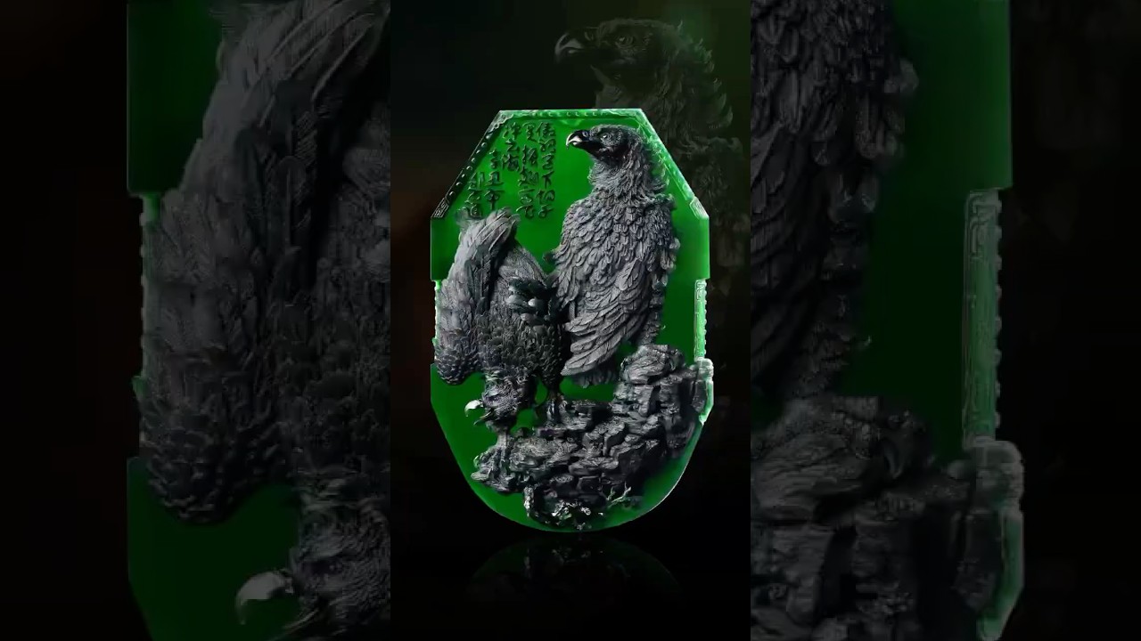 未使用自宅保管 天然水晶 大成翡翠世家 帝王蝶珠宝 欲为苍鹰，不与鸟鸣。 #翡翠珠寶#翡翠＃翡翠挂件＃墨翠＃鹰＃纯手工