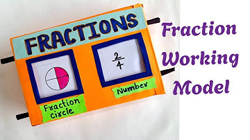Fraction Working model /math project for class 5,6/ #Fraction Math tlm /Math project on Fraction 