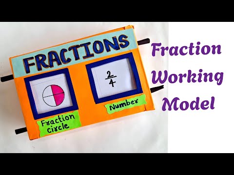 Fraction Working model /math project for class 5,6/ #Fraction Math tlm /Math project on Fraction 