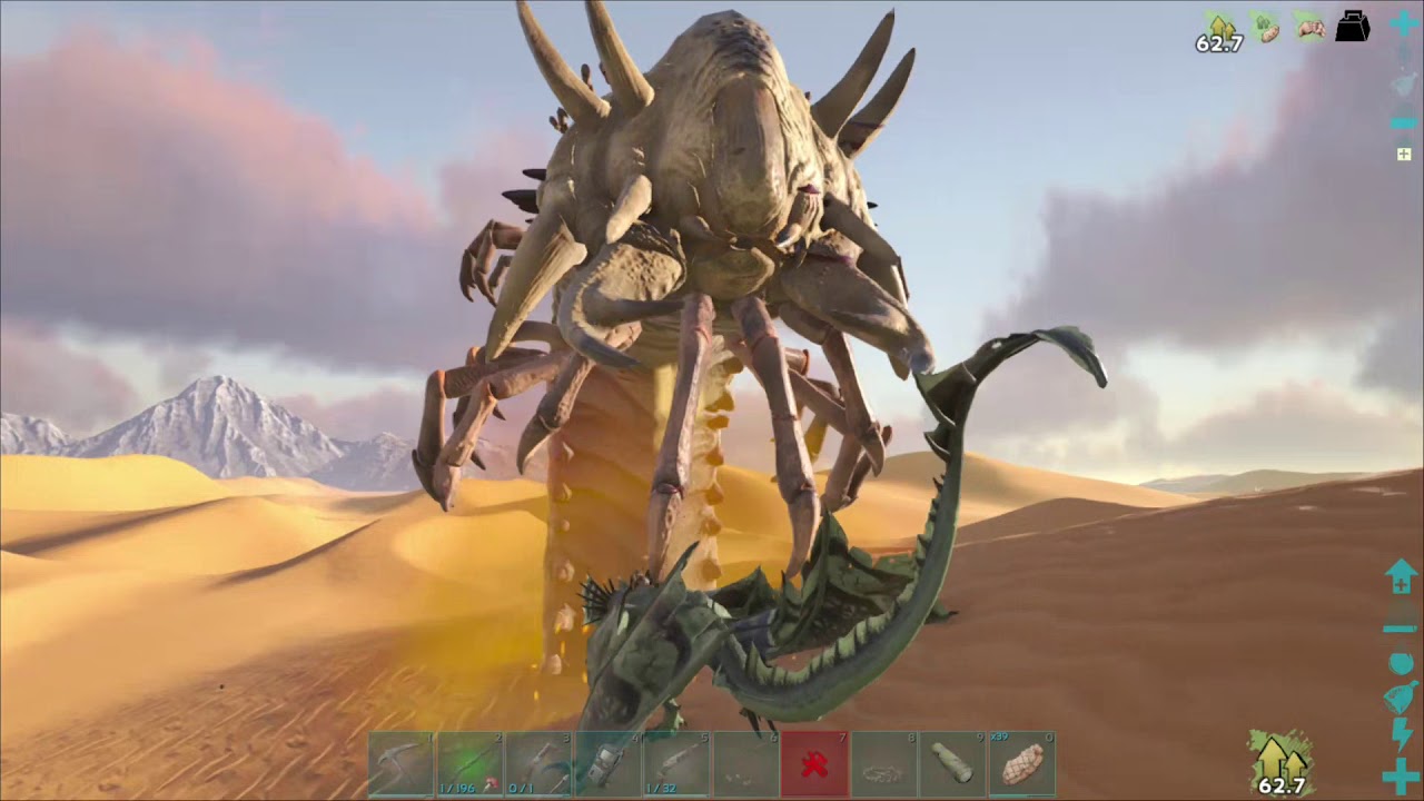 【ARK: Scorched Earth】Poison Wyvern VS Alpha Deathworm