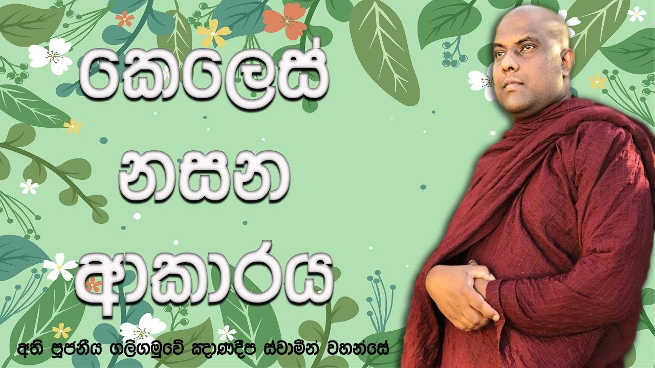 කෙලෙස් වලින් මිදී, කෙලෙස් නසන ආකාරය | Ven Galigamuwe Gnanadeepa Thero