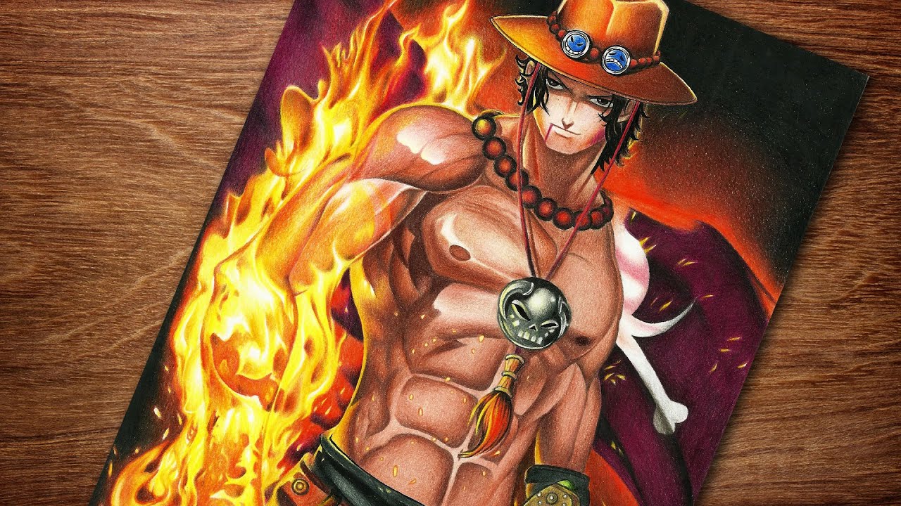 Como desenhar o ACE de One Piece [Portgas D. ACE]