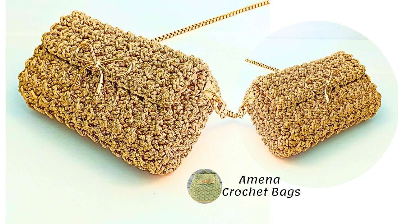 Вязаная крючком сумочка из одного куска с элегантным дизайном | Мини-сумка на каждый день