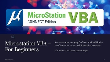 Microstation VBA - For beginners - CAD Automation Guide