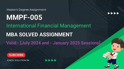 MMPF-005 MBA Solved Assignment 2024-2025 | IGNOU MBA Complete Assignment Solution 2k24 Video