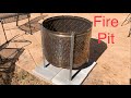 How to make a Fire Pit from a Washing Machine drum and install legs.