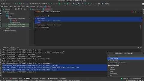 Git: lesson 7 merge conflict with Android studio GUI - part 2