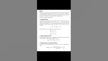 error|absolute error @amitphysicsacademy