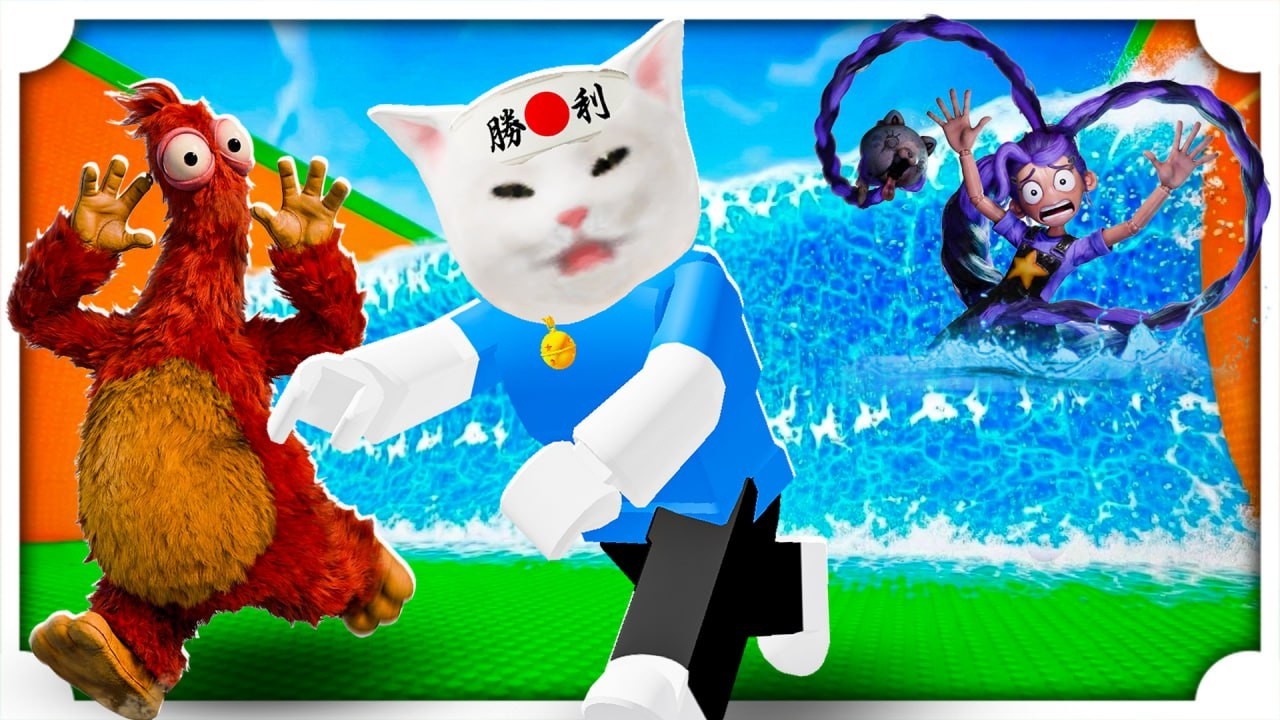 SCAPPO CON I PERSONAGGI DI POPPY PLAYTIME DA UNO TSUNAMI DI ROBLOX!