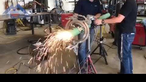 Beveling Epoxy with Mathey Dearman CNC Saddle Machine