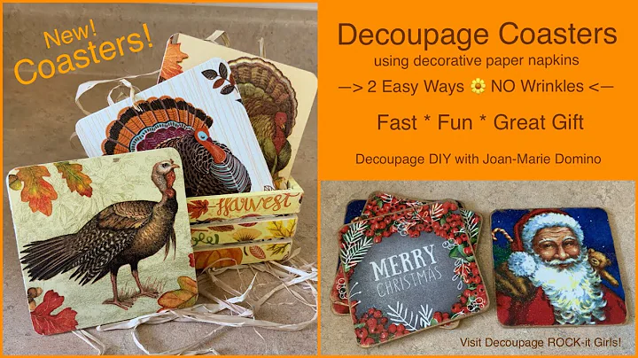 Coasters Handmade | diy Decoupage 2 EASY Ways | NO...