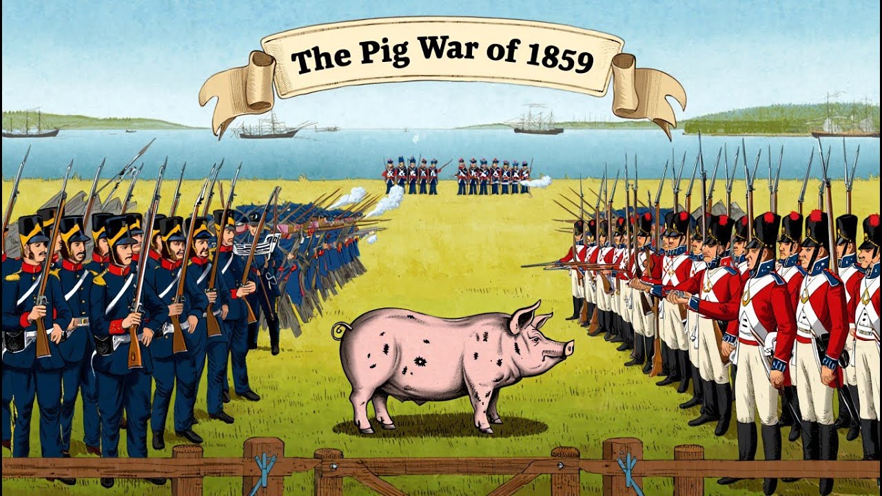 USA vs BRITAIN 🐷 FARMER KILLS PIG → 5000 SOLDIERS MOBILIZE! WW3 ALMOST STARTS (1859)