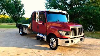 2012 International Terrastar Flat Bed Truck Maxxforce 6.5L Diesel Extended Cab Used For Sale Semi