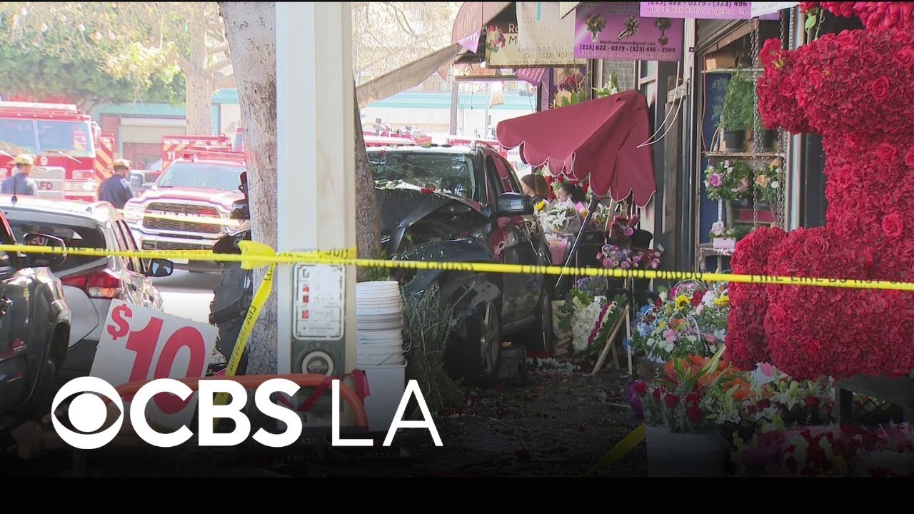 Several people hurt after driver crashes into pedestrians in downtown LA