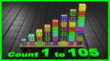 Numbers song 1 to 105 with colorful blocks stairs | CzyWieszJak