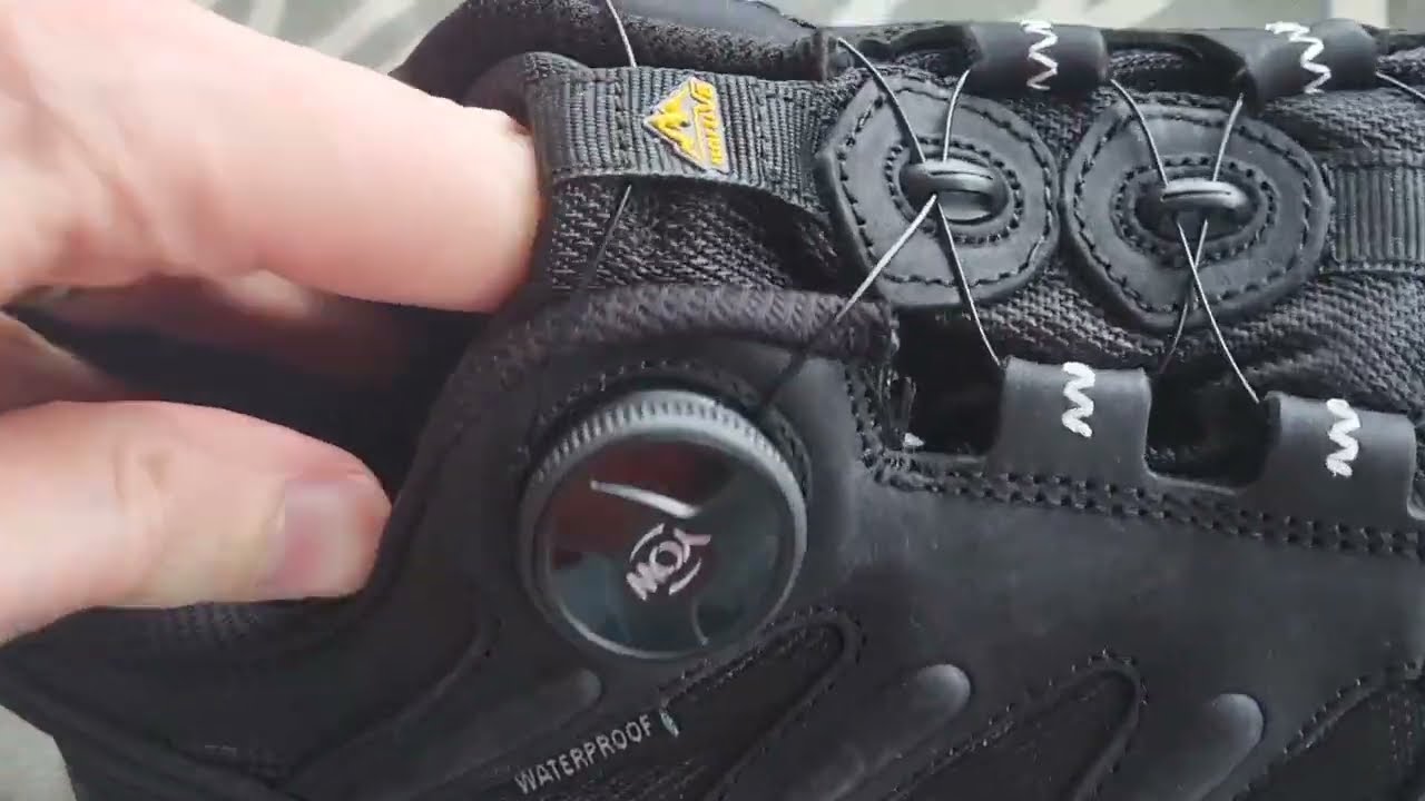 NORTIV 8 Polar Bear Series Men's Leather Hiking Shoes Waterproof Quick Lacing System Trekking Trail