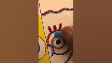 Drawing SpongeBob￼ in 4 different styles Part 2! | Glitch #drawing #artandcraft #posca ￼