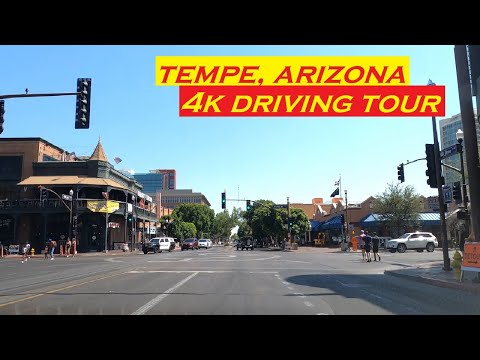 Tempe, Arizona | 4k Driving Tour | Dashcam