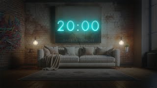 20 Minute timer | Cozy room Neon Timer