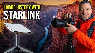 Photographer uses Starlink to Host World's First Live Webinar From the Edge of the Grand Canyon