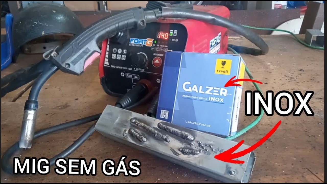 MIG SEM GÁS solda inox? Como soldar inox com mig sem gas. #migsemgas # ...