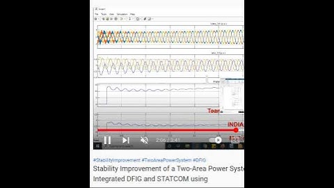 Stability Improvement of a Two Area Power System Connected with an Integrated DFIG and STATCOM using