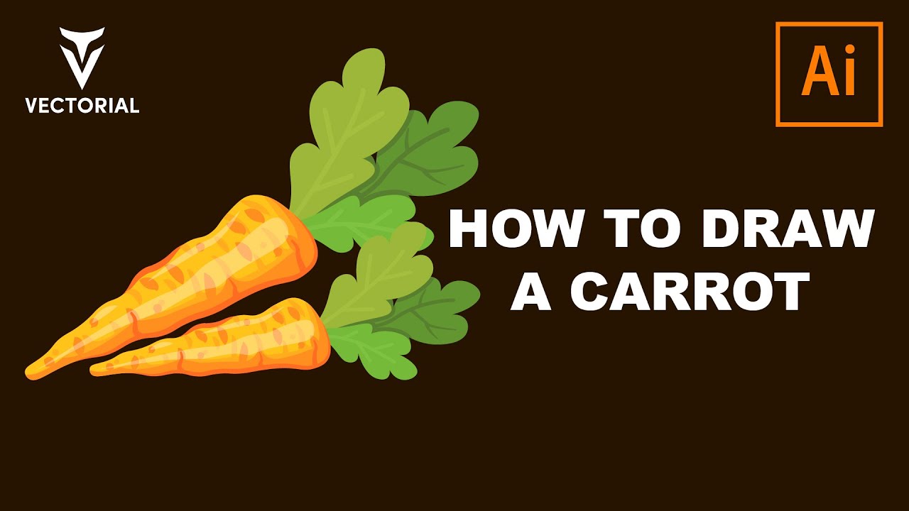 How to Draw a Carrot in Adobe Illustator - YouTube