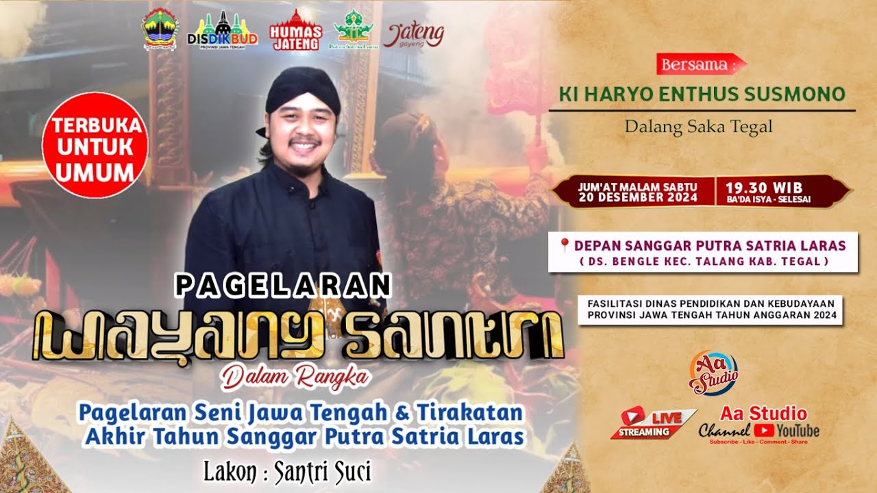LIVE !!! WAYANG SANTRI | LAKON : SANTRI SUCI | DALANG KI HARYO SUSILO ENTHUS SUSMONO