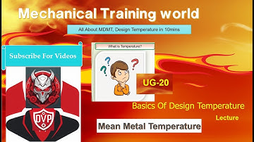 UG 20 Basics of Design Temperature ASME BPVC Sec VIII Div 1 Lecture 9