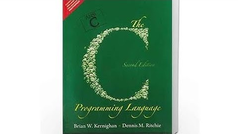 The C Programming Language. 2nd Edition|Book by Brian Kernighan and Dennis Ritchie