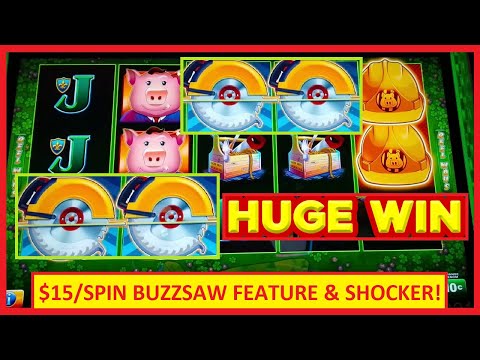 4 BUZZSAWS + SHOCKER → BETTER THAN JACKPOT! Huff N' More Puff Slots!!