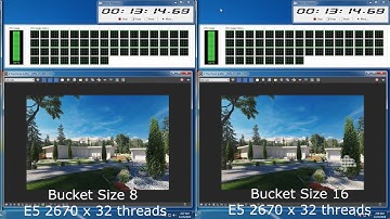 Bucket size 8 vs bucket size 16 render time in 3dsmax and vray
