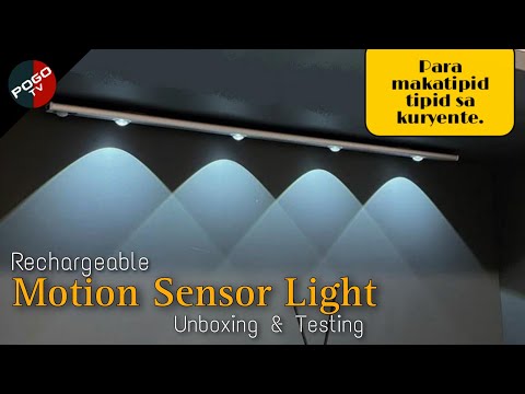 Sencam 40 LED USB Rechargeable Motion Sensor Cupboard Light Unboxing 