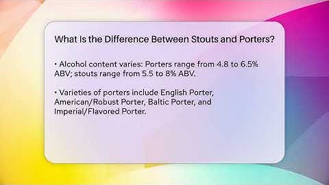 What Is the Difference Between Stouts and Porters? | The Pint Guy