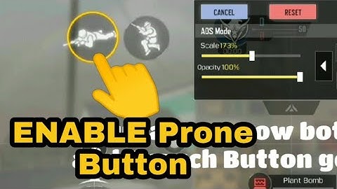 On the "Drop Short" / "Prone" Button Call of Duty Mobile