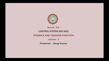 Control Systems | Feedback and Transfer Function| AKTU Digital Education
