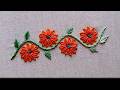 Beautiful Border Embriidery Design. Border Embroidery Design for Beginners