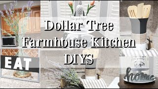 DOLLAR TREE FARMHOUSE DIYS | KITCHEN DECOR 2019