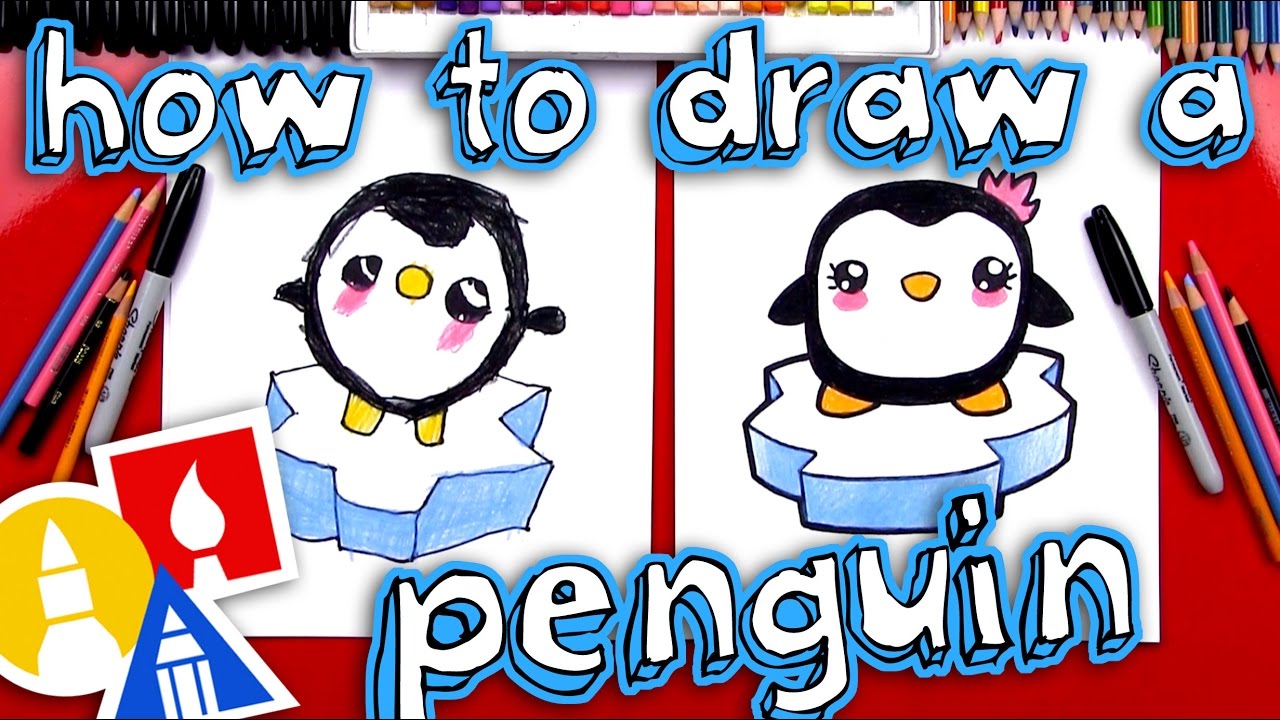 how to draw a cute cartoon penguin