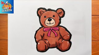How to Draw a Teddy Bear Step by Step - YouTube