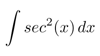 Integral of sec^2(x) (substitution) 