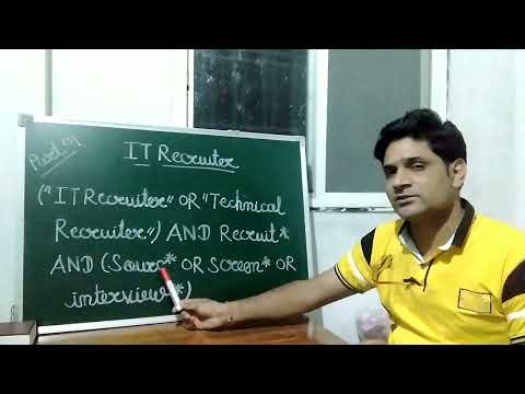 Part 01 | IT Recruiter Boolean Search String | How to create an IT Recruiter Boolean Search String |