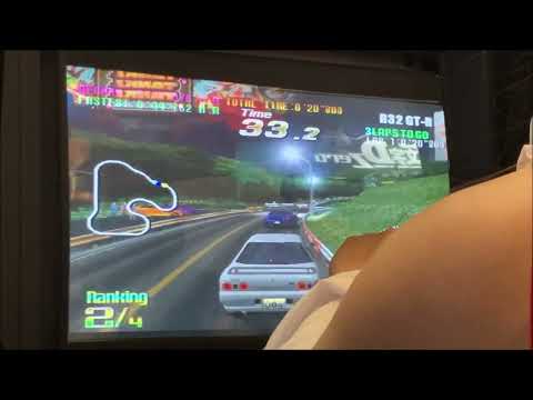 【コスプレ注意】AC版バトルギア2 初級順走ノーマルレース★5+エンディング R32GT-R【実機直撮り】