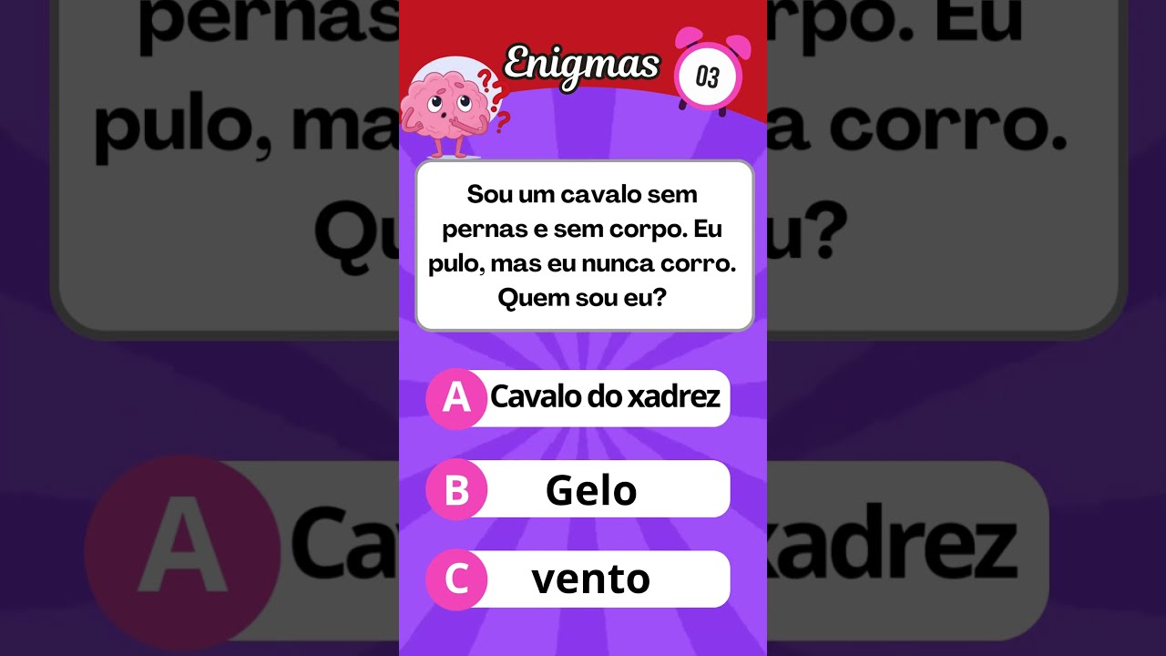 Enigmas para testar sua mente ?#jogos #quiz 