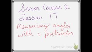 Saxon course 2 Lesson 17