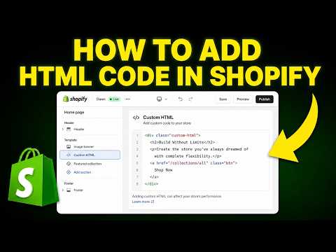 How to Add HTML Code in Shopify (Step-by-Step)