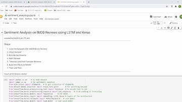 Sentimental analysis on IMDB reviews using LSTM and Keras