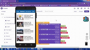 Menggunakan view pager kodular untuk membuat media onlie