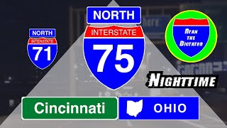 I-75 NORTH in Cincinnati, OH — Nighttime